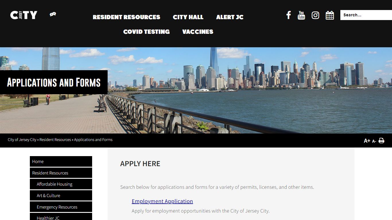 Applications and Forms - City of Jersey City