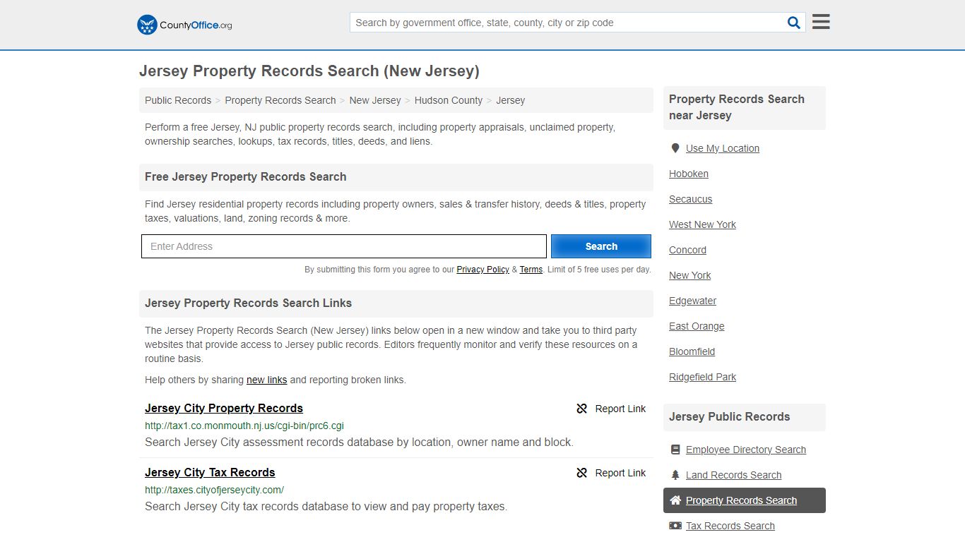 Jersey Property Records Search (New Jersey) - County Office